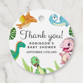 Cute Little Dino Baby Shower Gåvor Etiketter