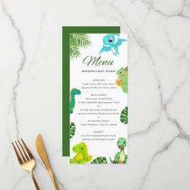 Cute Little Dino Baby Shower Meny