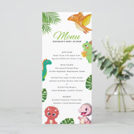 Cute Little Dino Baby Shower Meny