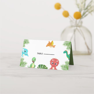 Cute Little Dino Baby Shower Placeringskort