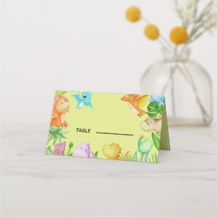 Cute Little Dino Baby Shower Placeringskort