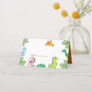 Cute Little Dino Baby Shower Placeringskort