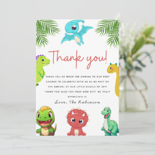 Cute Little Dino Baby Shower Tack Kort