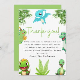 Cute Little Dino Baby Shower Tack Kort