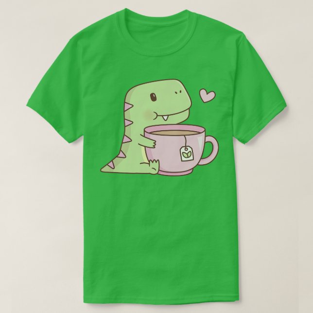 Cute Little Dino Hugger Tekopp T Shirt (Design framsida)