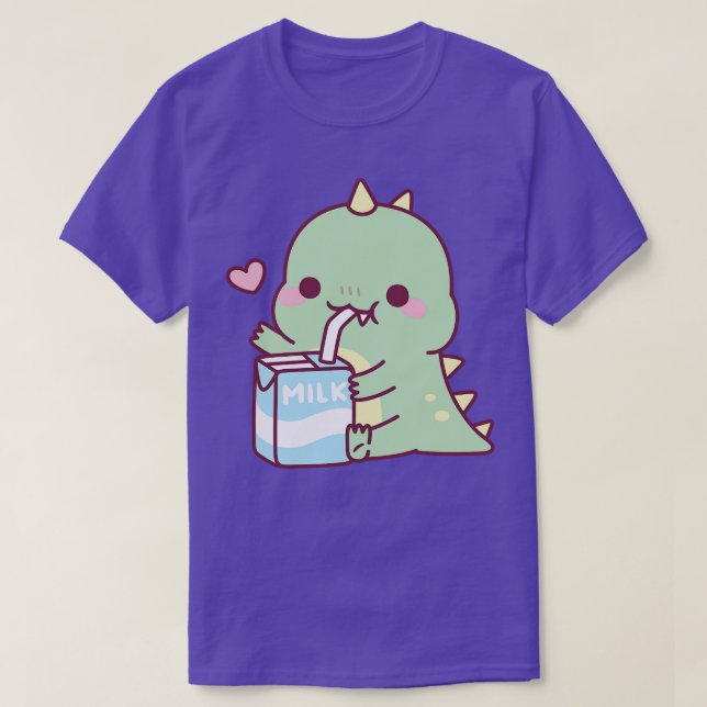 Cute Little Dino Kärlek Mjölk T Shirt (Design framsida)