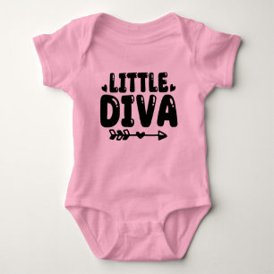 Cute Little Diva Flicka Body Kostym T Shirt