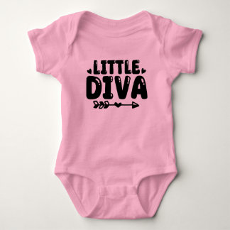 Cute Little Diva Flicka Body Kostym T Shirt