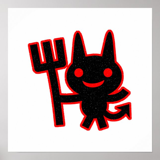 Cute Little Djävulen Poster (Framsidan)