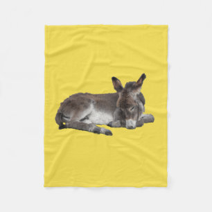 Cute Little Donkey Foal Fleecefilt