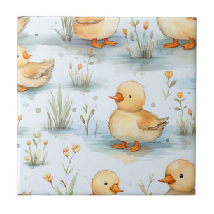 Cute Little Duckling Mönster Kakelplatta