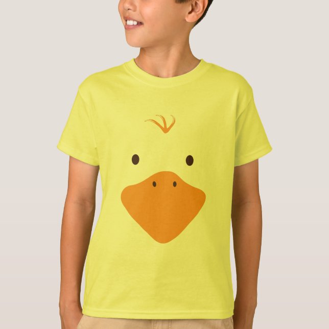 Cute Little Ducky Ansikte T Shirt (Framsida)