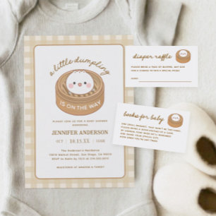 Cute Little Dumpling Baby Shower Inbjudningar
