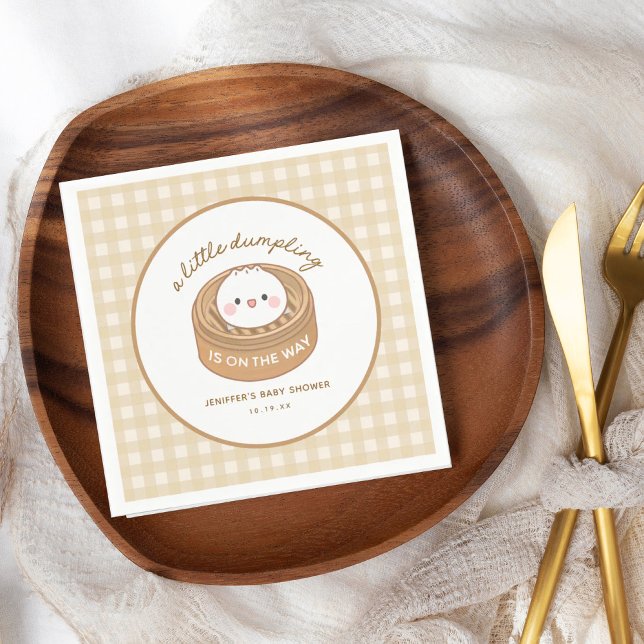 Cute Little Dumpling Baby Shower Pappersservett (Skapare uppladdad)