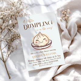 Cute Little Dumpling Kawaii Baby Shower Inbjudningar