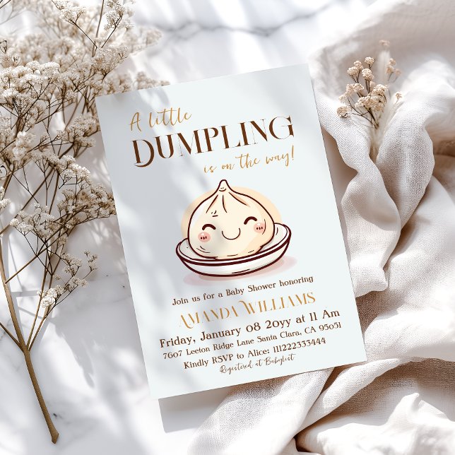 Cute Little Dumpling Kawaii Baby Shower Inbjudningar (Skapare uppladdad)