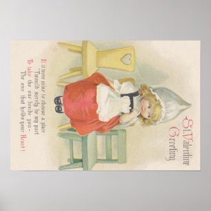 Cute Little Dutch Girl-stolar Poster