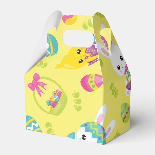 Cute Little Easter Bunny Egg Pattern Gift Presentaskar (Framsidan Sidan)