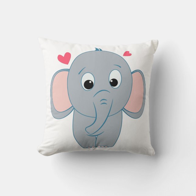 Cute Little elephant Kudde (Framsida)