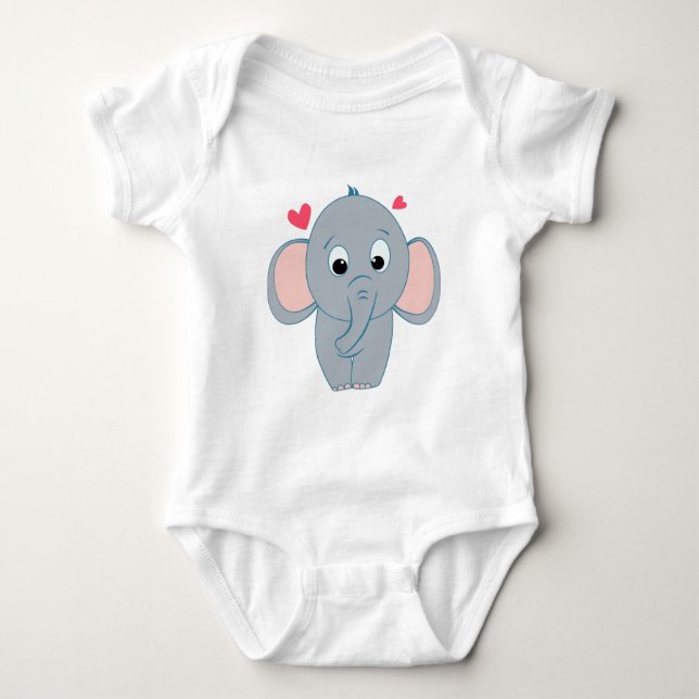 Cute Little elephant T Shirt (Framsida)