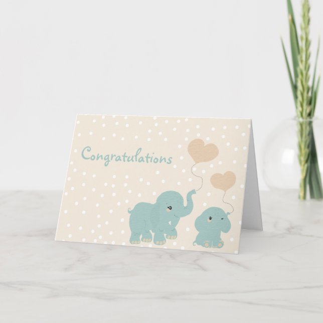 Cute Little Elephants, Little Bundle Joy Kort (Framsida)