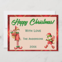Cute Little Elves - Personalized Christmas
