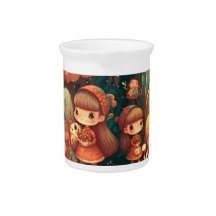 Cute Little elves under svamparna