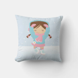Cute Little Figur Skater Kudde