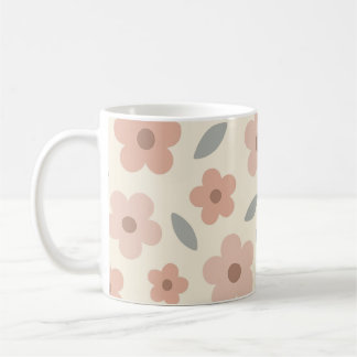 Cute Little Flowers Nursery Boho Blommigt Rosa Fär Kaffemugg
