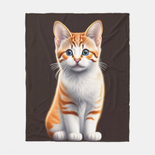 Cute Little Fluffy Kattunge, Cat Fleecefilt