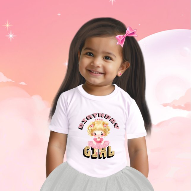 Cute Little-födelsedagsflicka T Shirt (Skapare uppladdad)