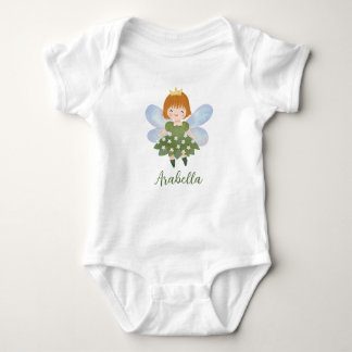 Cute Little Forest Fairy in grönt blomdress T Shirt
