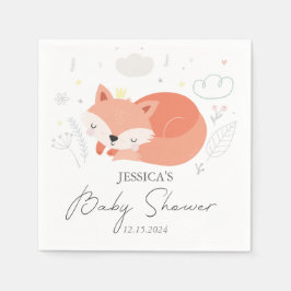 Cute Little Fox Baby Shower Pappersservett