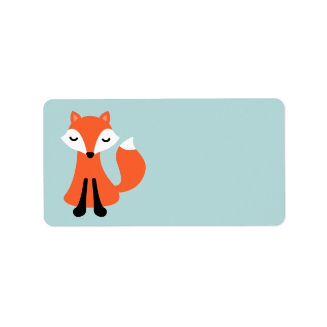 Cute Little fox blank Adressetikett (Framsidan)