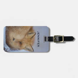 Cute Little Fox Curve Up Winter Photo Bagagebricka