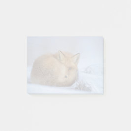 Cute Little Fox Curve Up Winter Photo Post-it Block