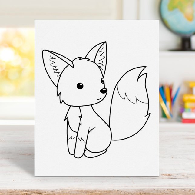 Cute Little Fox-färgsida Poster (Skapare uppladdad)