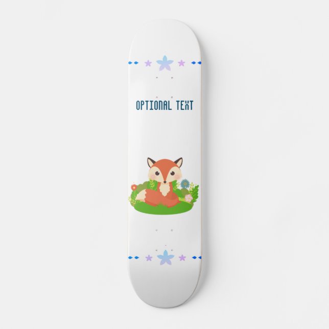 Cute Little Fox Mini Skateboard Bräda 18,5 Cm (Framsida)