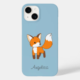 Cute Little Fox på Blue