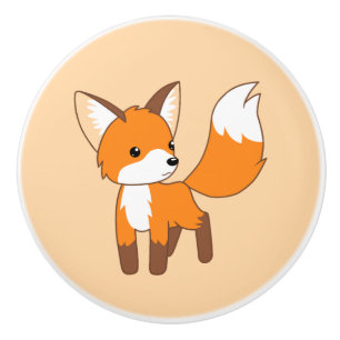 Cute Little Fox på Cream Knopp