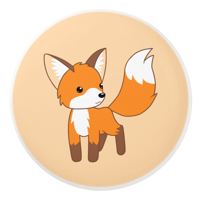 Cute Little Fox på Cream Knopp (Framsidan)