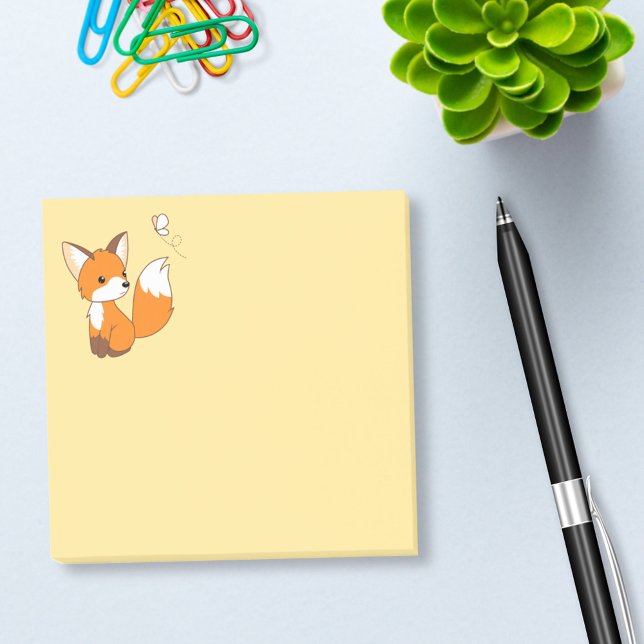 Cute Little Fox Post-it Block (Skapare uppladdad)
