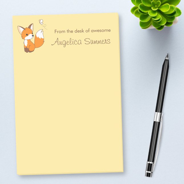 Cute Little Fox Post-it Block (Skapare uppladdad)