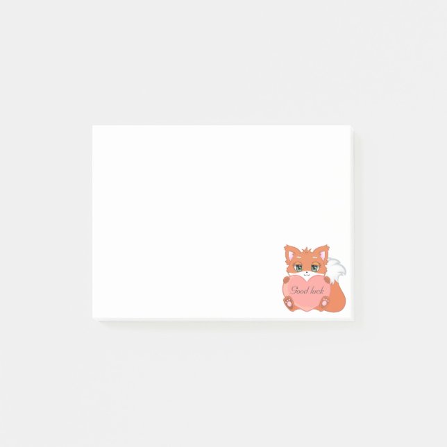 Cute Little Fox Post-it Notes (Framsida)