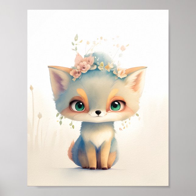 Cute Little Fox Poster (Framsidan)