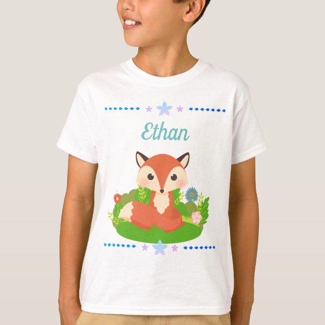 Cute Little Fox T Shirt (Framsida)