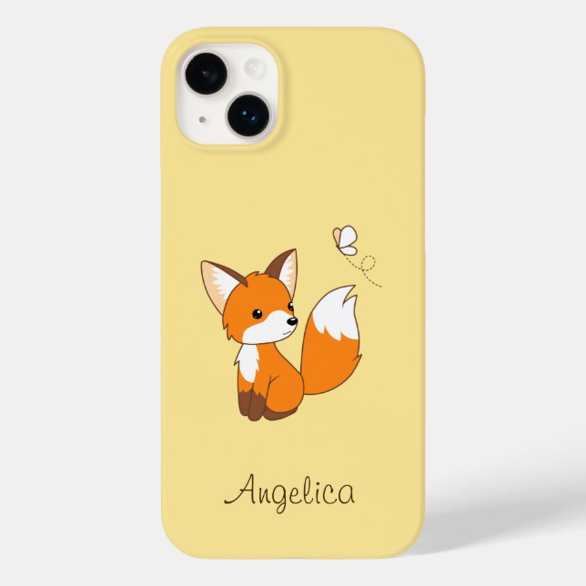 Cute Little Fox Wating Butterfly (Baksida)