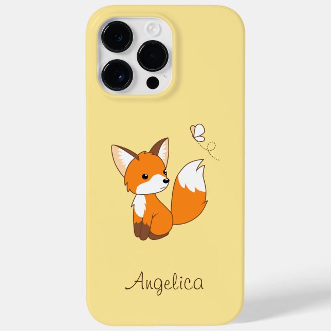 Cute Little Fox Wating Butterfly (Baksida)
