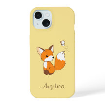 Cute Little Fox Wating Butterfly