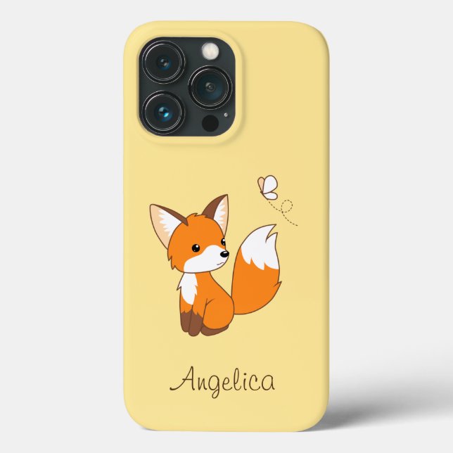 Cute Little Fox Wating Butterfly (Baksida)
